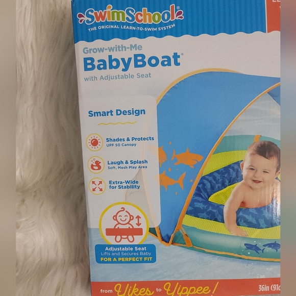 Swimschool Grow With Me Level 1 Baby Boat With Adjustable Seat - Picture 2 of 4
